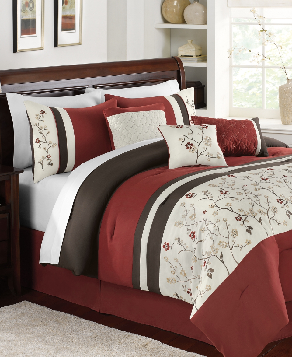 Bella Donna 7 Piece Embroidered Comforter Sets