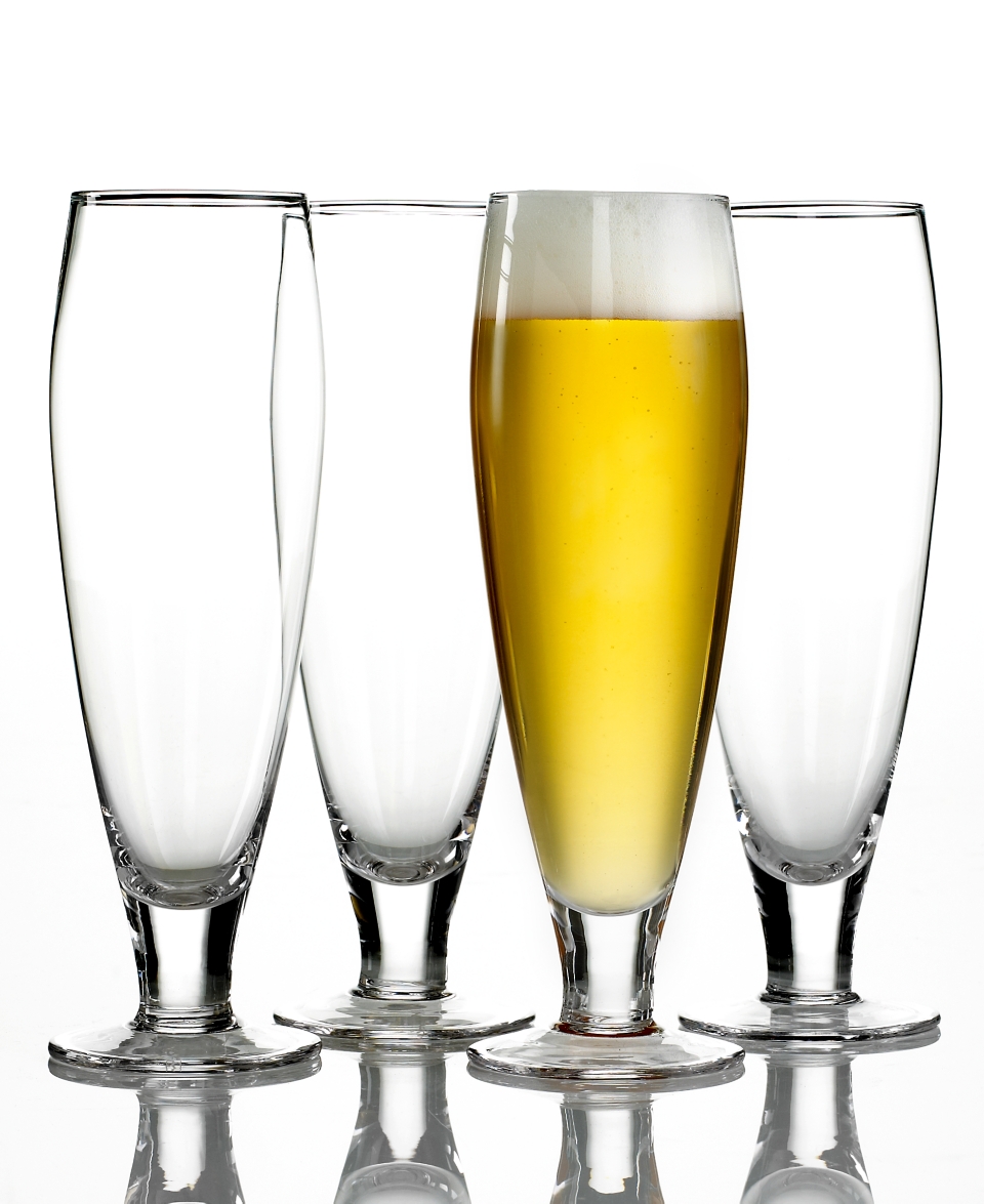 Mikasa Glassware, Set of 4 BrewMasters Pilsner Glasses   Glassware