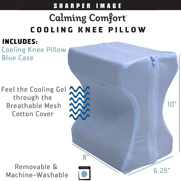 Sharper Image Calming Comfort Charcoal Infused Cooling Knee Pillow