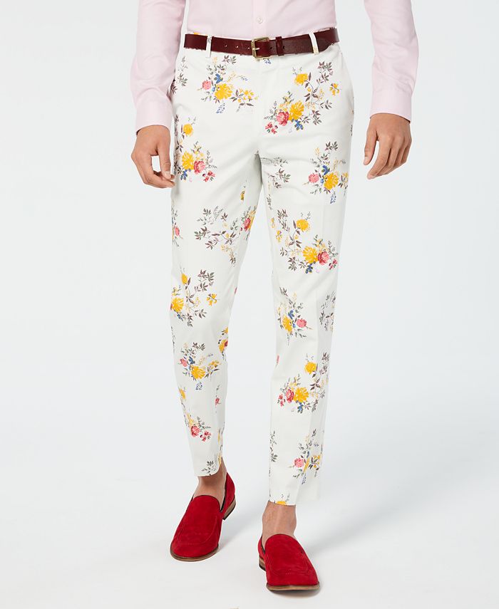 Inc International Concepts Inc Men S Slim Fit Floral Pants Created For Macy S Reviews Pants Men Macy S