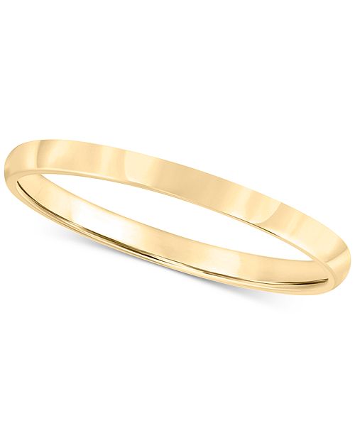 Macy S 14k Gold 2mm Wedding Band Reviews Rings Jewelry Watches Macy S