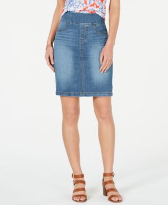 macys womens denim skirts