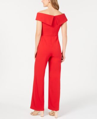 petite off shoulder jumpsuit