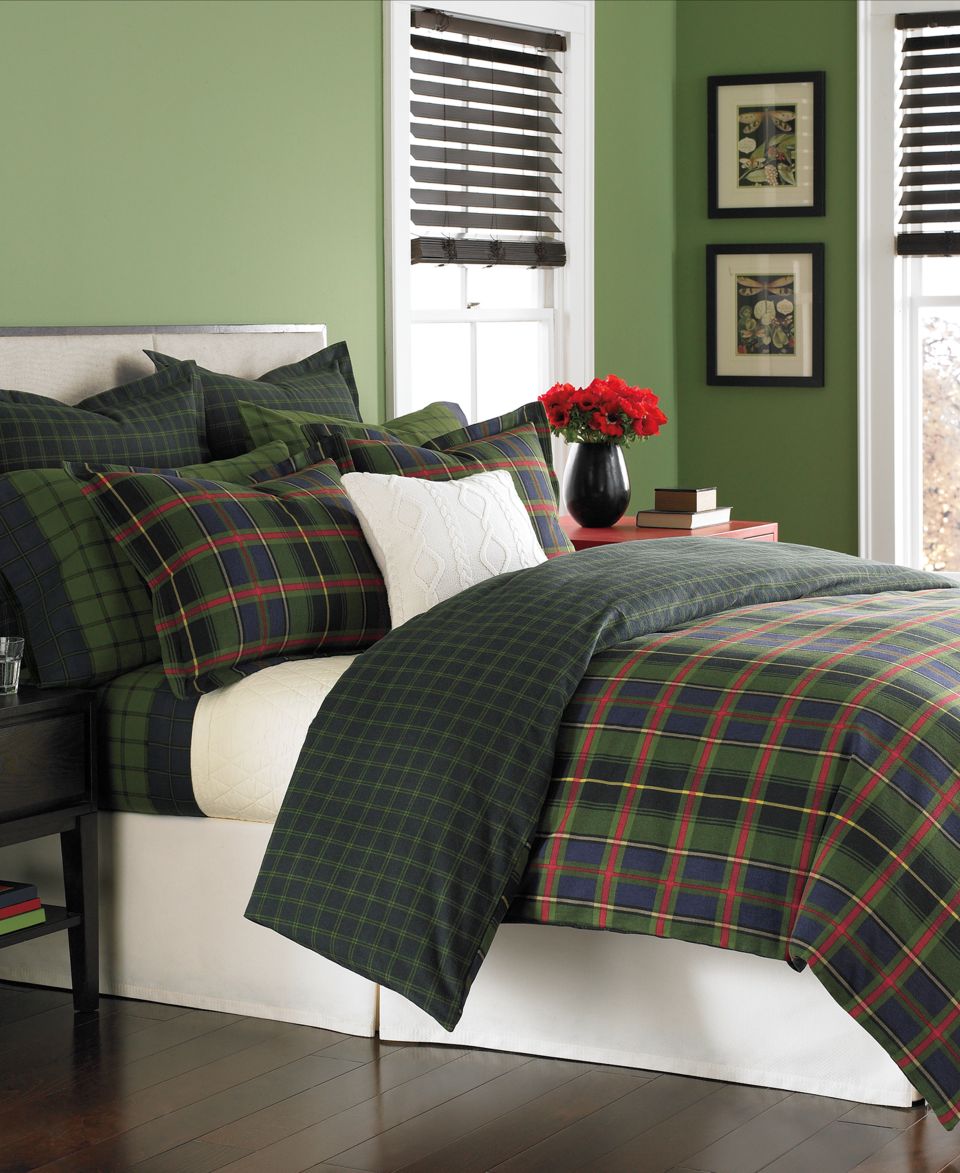 CLOSEOUT Martha Stewart Collection Bedding, Haymarket Plaid Flannel