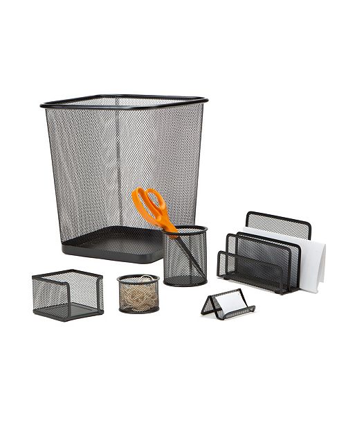 Mind Reader 6 Piece Desk Organizer Set Pencil Holder Letter Tray Business Card Holder Supplies Organizer Reviews Cleaning Organization Home Macy S