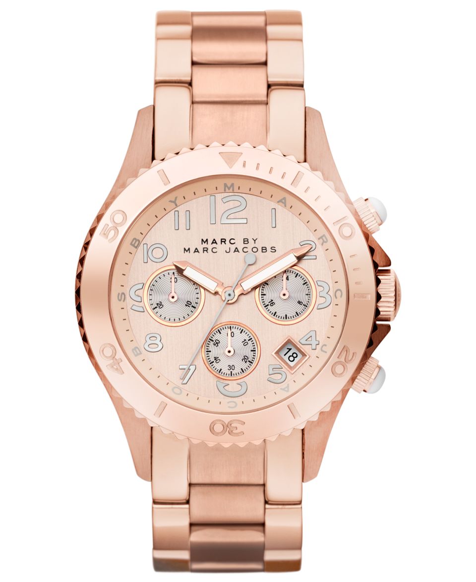 Marc by Marc Jacobs Watch, Womens Chronograph Rose Gold Ion Plated