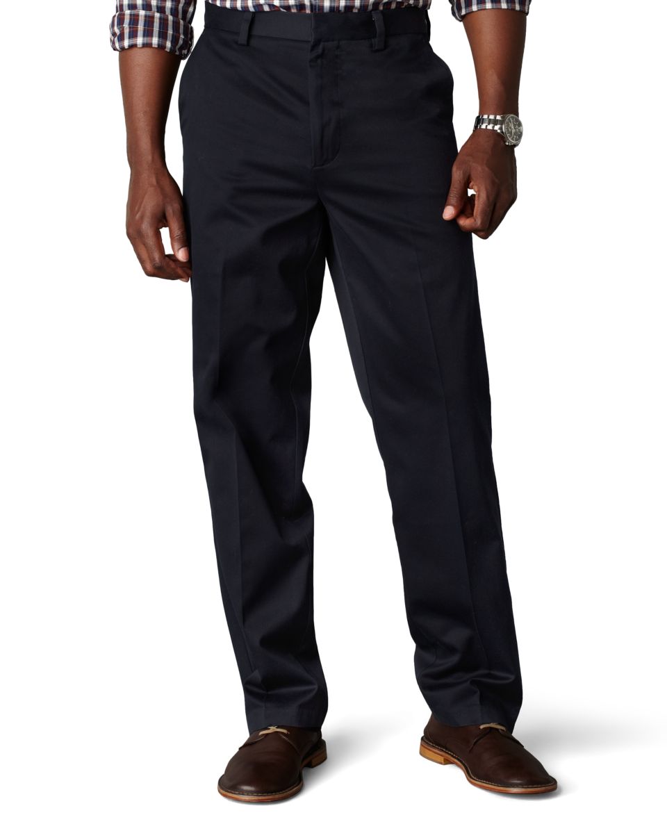 Dockers Pants, D1 Never Iron Essential Slim Fit Flat Front