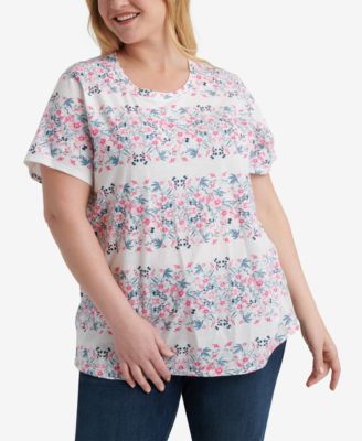 macys lucky brand plus size tops