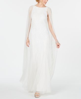 adrianna papell white gown