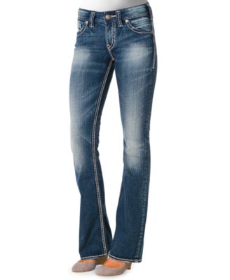 Silver Jeans Juniors Suki Surplus Bootcut Jeans, Dark Wash - Juniors ...