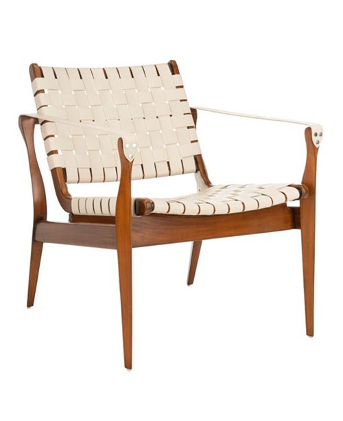 Safavieh Dilan Leather Safari Chair Reviews Chairs Furniture Macy S
