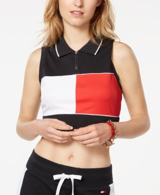 tommy hilfiger crop polo