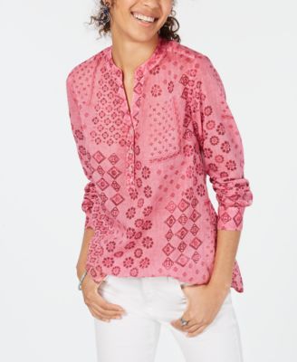 macys cotton blouses