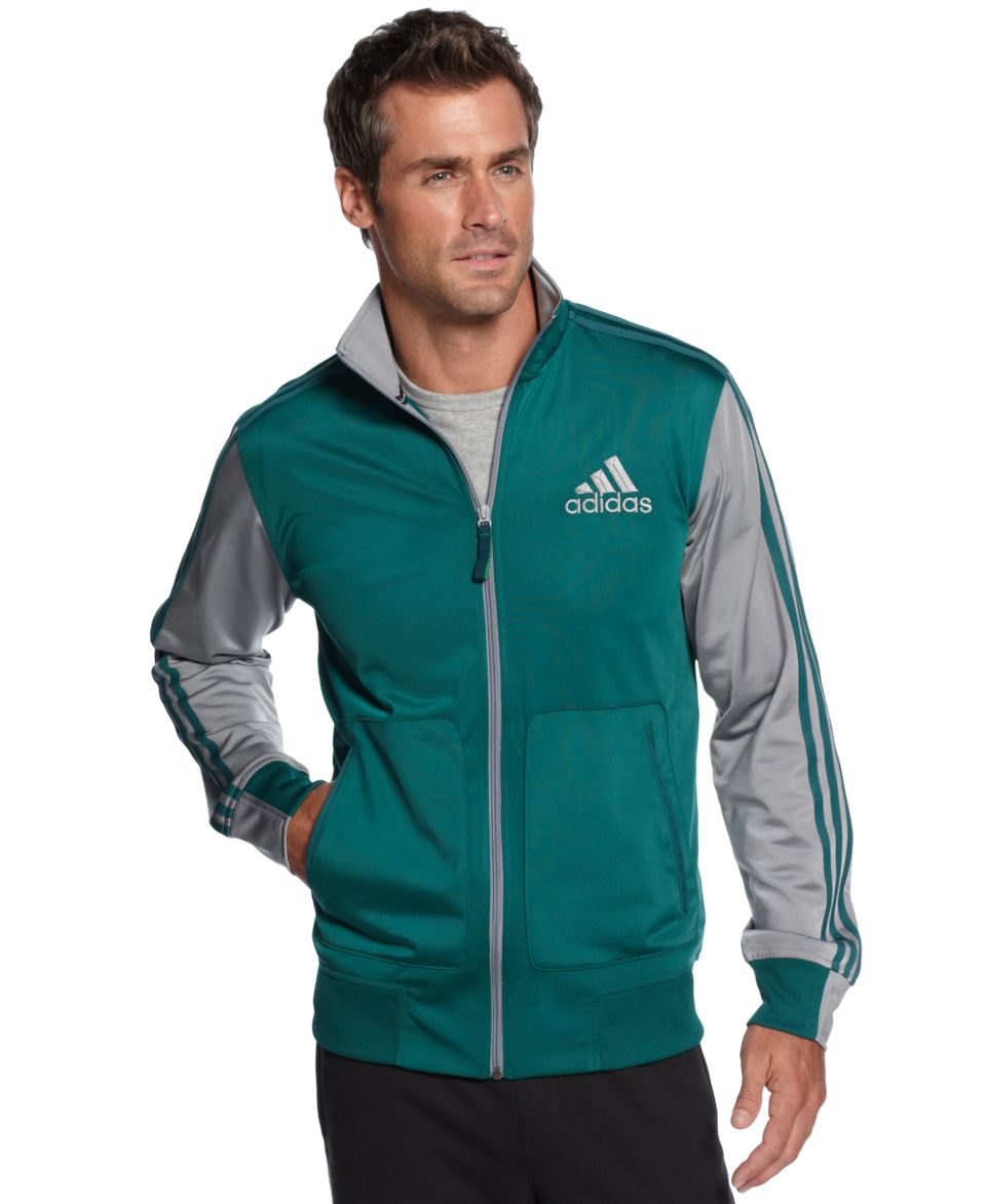 adidas Jacket, ClimaLite Ultimate Tricot Varsity Track Jacket