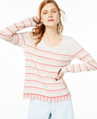 macy's pink cashmere sweater