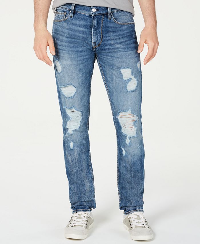 GUESS Men's Slim, Tapered Ripped Jeans & Reviews - Jeans - Men - Macy's