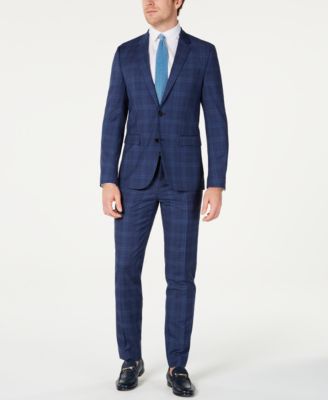 skinny fit check suit