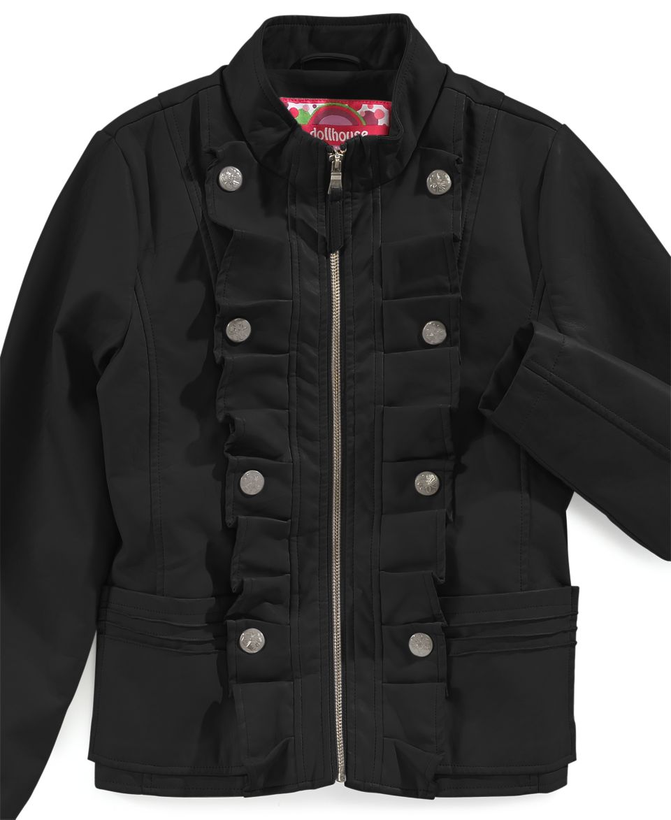 KC Collections Kids Jacket, Girls Satin Toggle Coats