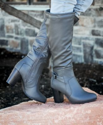 journee collection carver women's high heel boots