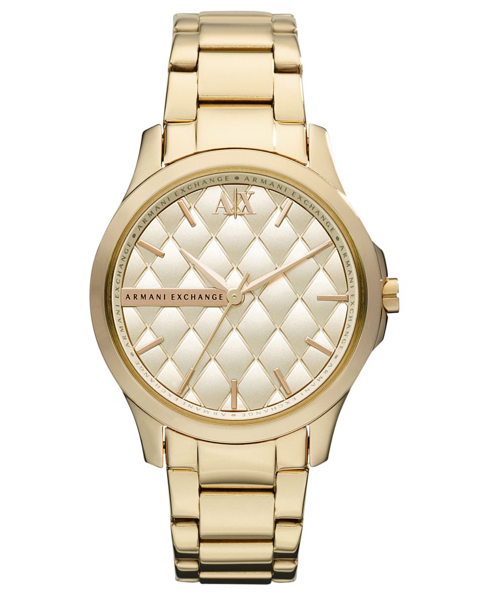 Armani Exchange Watch, Womens White Silicone Wrapped Rose Gold