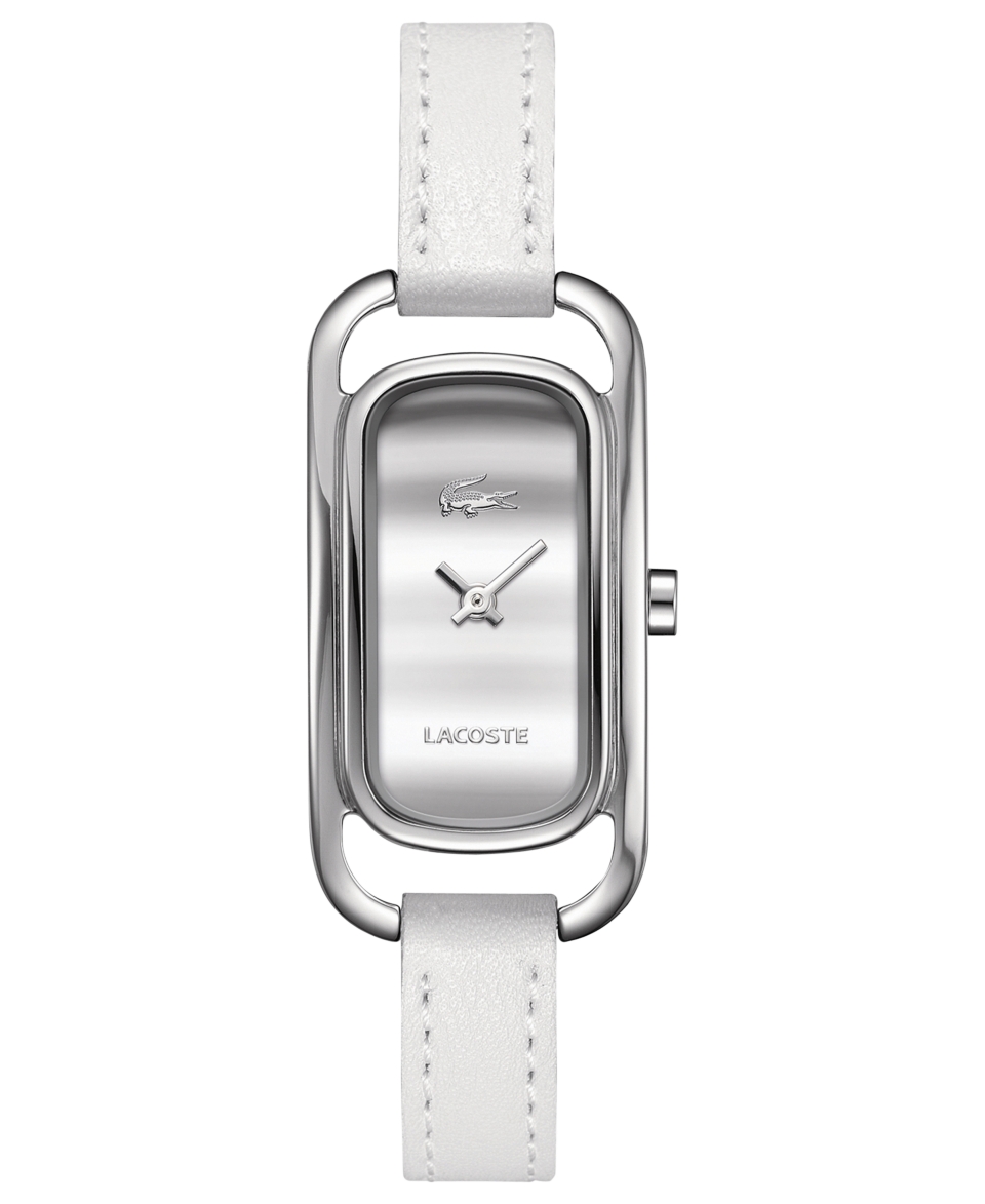 Lacoste Watch, Womens Sienna White Leather Strap 20mm 2000723   All