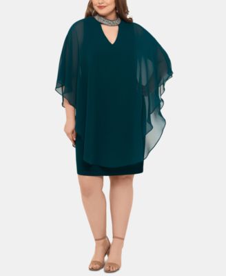 chiffon overlay dress plus size