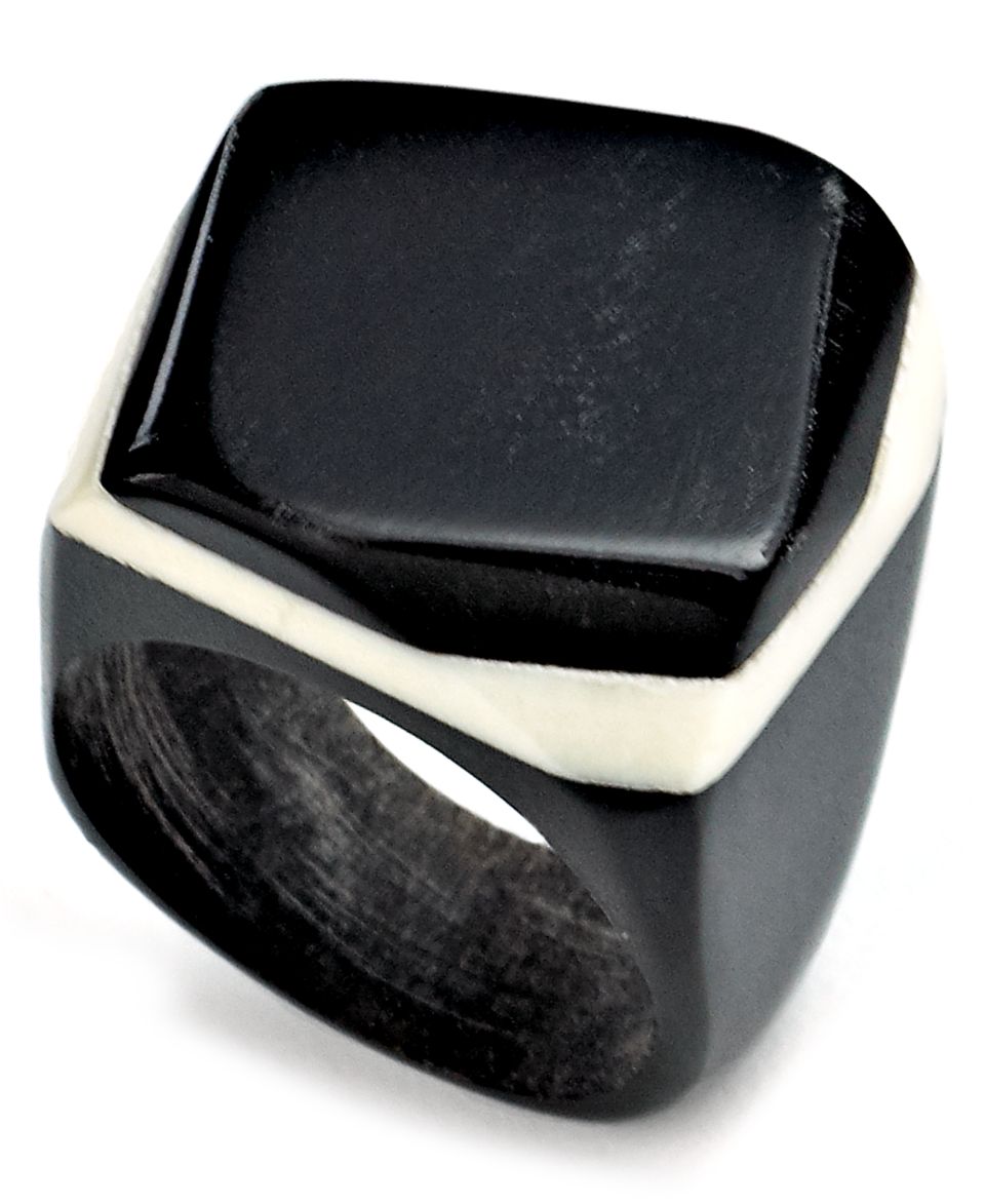 Heart of Haiti Jewelry, Black & White Horn Ring   Collections   for