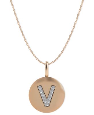 letter v pendant