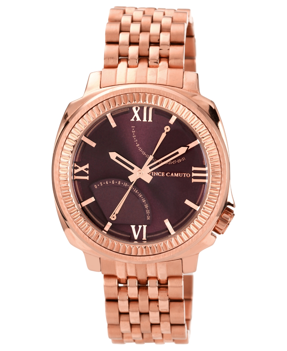 Vince Camuto Watch, Mens Rose Gold Ion Plated Stainless Steel Bracelet 44mm VC 1002BYRG   Watches   Jewelry & Watches
