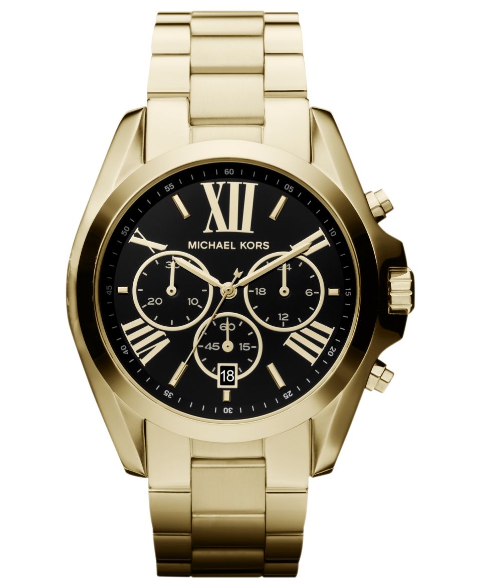 Michael Kors Watch, Womens Chronograph Bradshaw Gold Tone Stainless