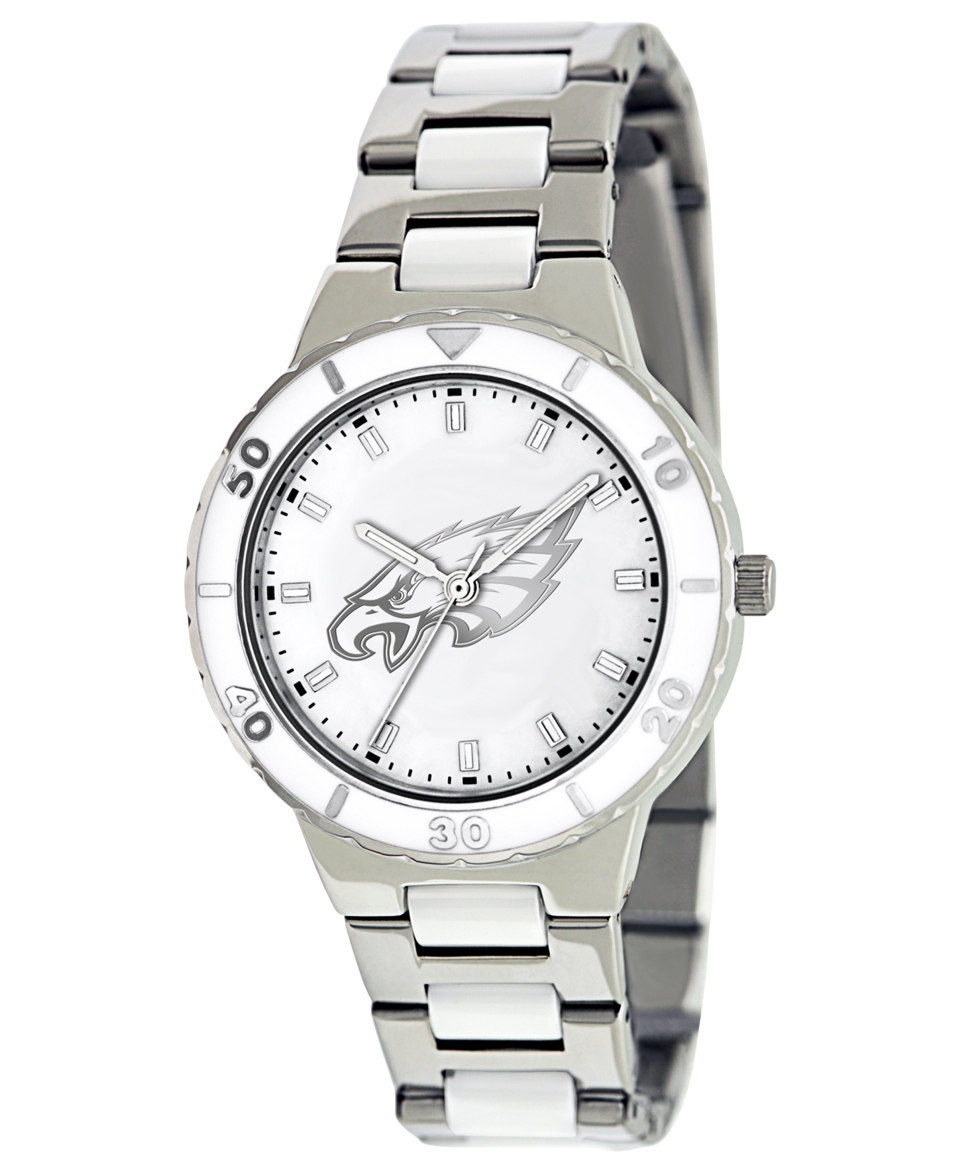 Game Time Watch, Womens Philadelphia Eagles White Ceramic and