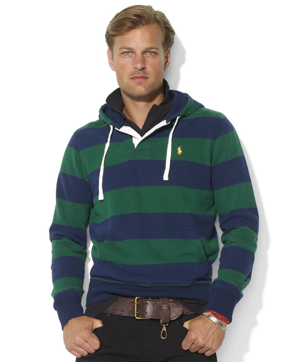 Polo Ralph Lauren Hoodie, Classic Fit Stripe Rugby Hoodie