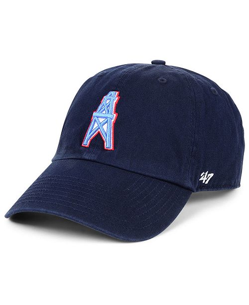 47 Brand Houston Oilers Clean Up Strapback Cap Reviews Sports Fan Shop By Lids Men Macy S