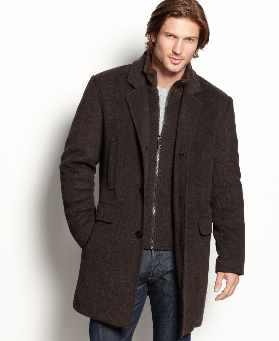 Marc New York Coat, Henry Herringbone Topcoat