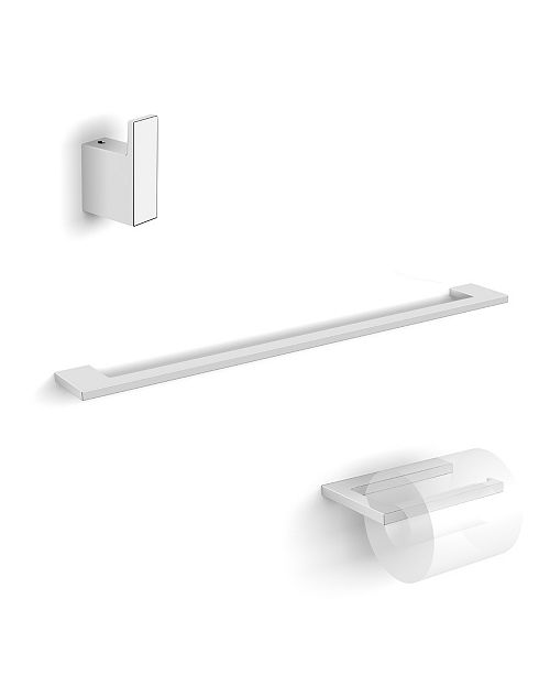 Ws Bath Collections Luna 3 Pc Bathroom Accessory Set In Polished Chrome Reviews Bathroom Accessories Bed Bath Macy S