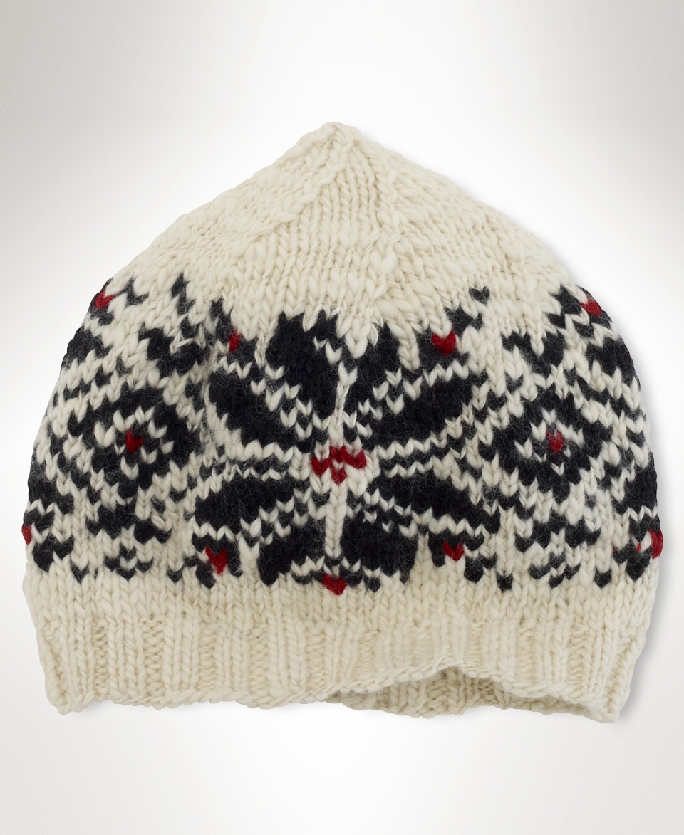 Polo Ralph Lauren Hat, Classic Wool Snowflake Print Hat