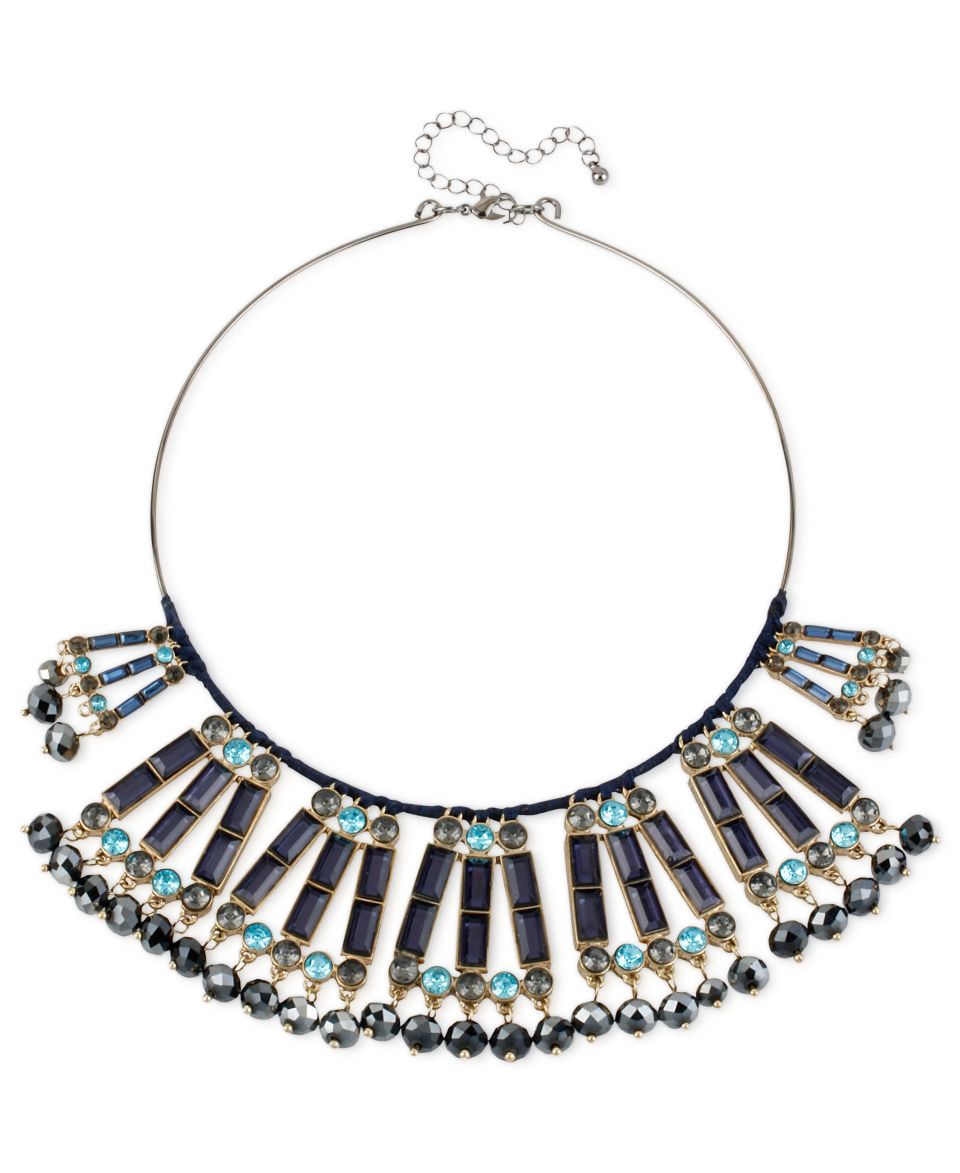 Lydell Necklace, 10k Gold Plated Cut Out Plate Statement Necklace