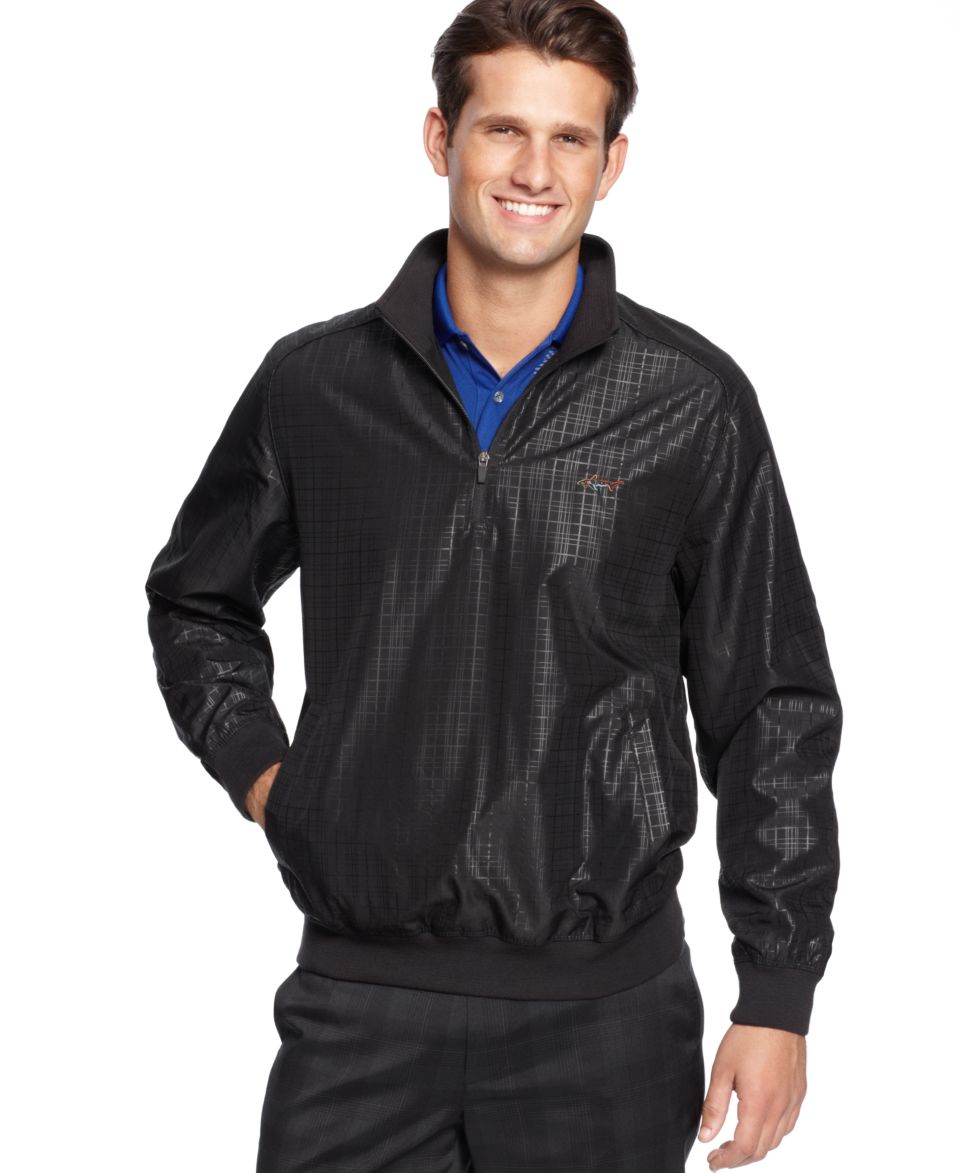 Greg Norman for Tasso Elba Jacket, Mock Neck Windshirt Golf Jacket