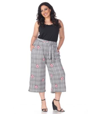 plus size denim gaucho pants