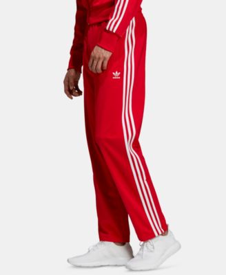 adidas originals adicolor three stripe track pants in red