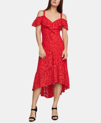 bcbg red lace dress