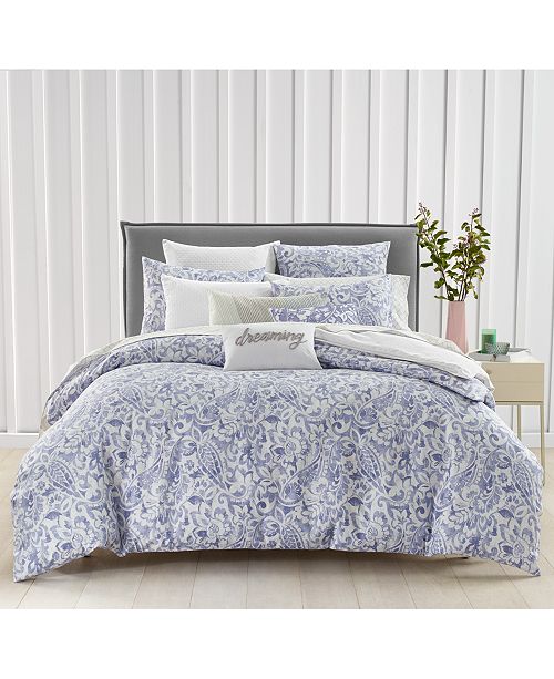 Charter Club Textured Paisley 300 Thread Count 3 Pc Full Queen Comforter Set Created For Macy S Reviews Bedding Collections Bed Bath Macy S