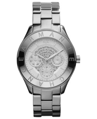 A|X Armani Exchange Watch, Women's Stainless Steel Bracelet 40mm AX5030 ...