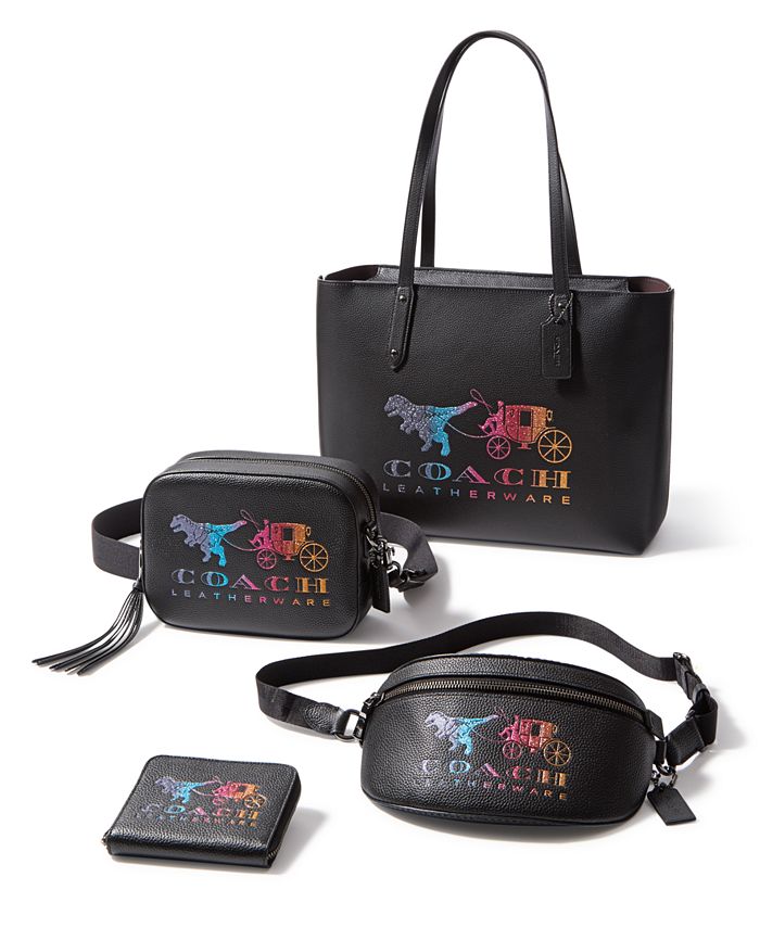 Coach Rexy And Carriage Collection Reviews Handbags Accessories Macy S Coach dinosaur patch tote bag in black | lyst.