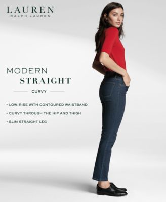lauren modern straight curvy jeans