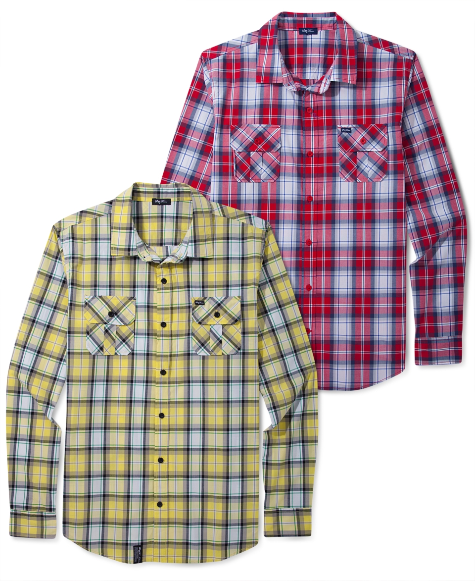 LRG Big and Tall Shirt, Hows It Growing Plaid   Mens Casual Shirts