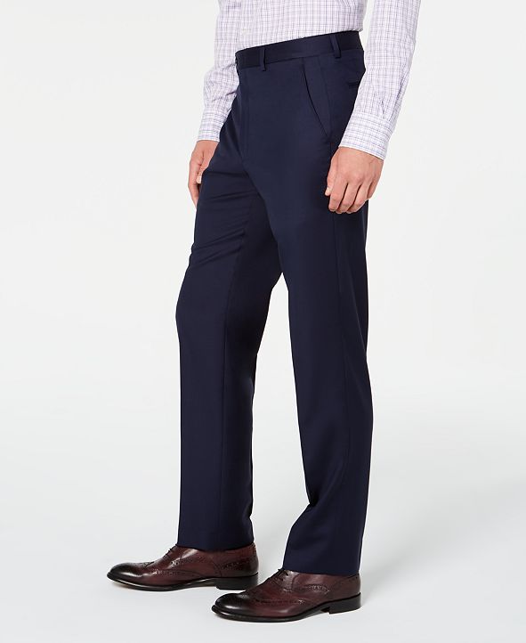Lauren Ralph Lauren Men's Slim-Fit UltraFlex Stretch Navy Solid Suit Separate Pants & Reviews