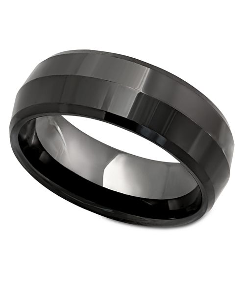 Macy S Men S Ring Black Ceramic Ring Reviews Rings Jewelry Watches Macy S