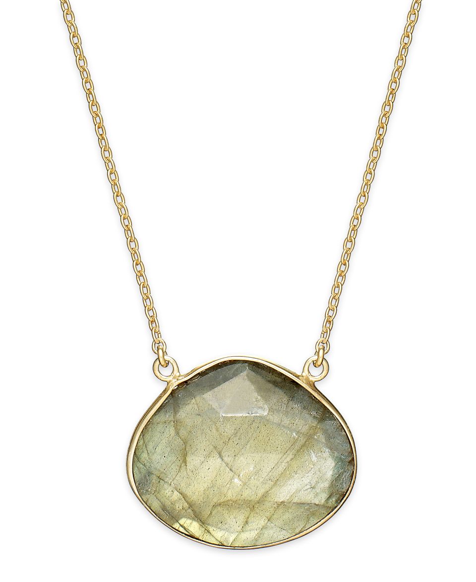 Studio Silver 18k Gold Over Sterling Silver Necklace, Labradorite