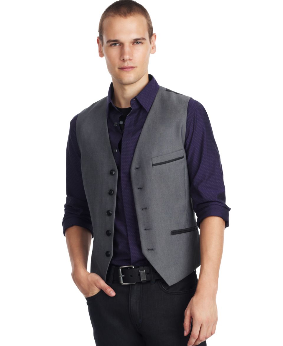 Kenneth Cole Reaction Vests, Houndstooth Besum Vest   Mens Blazers